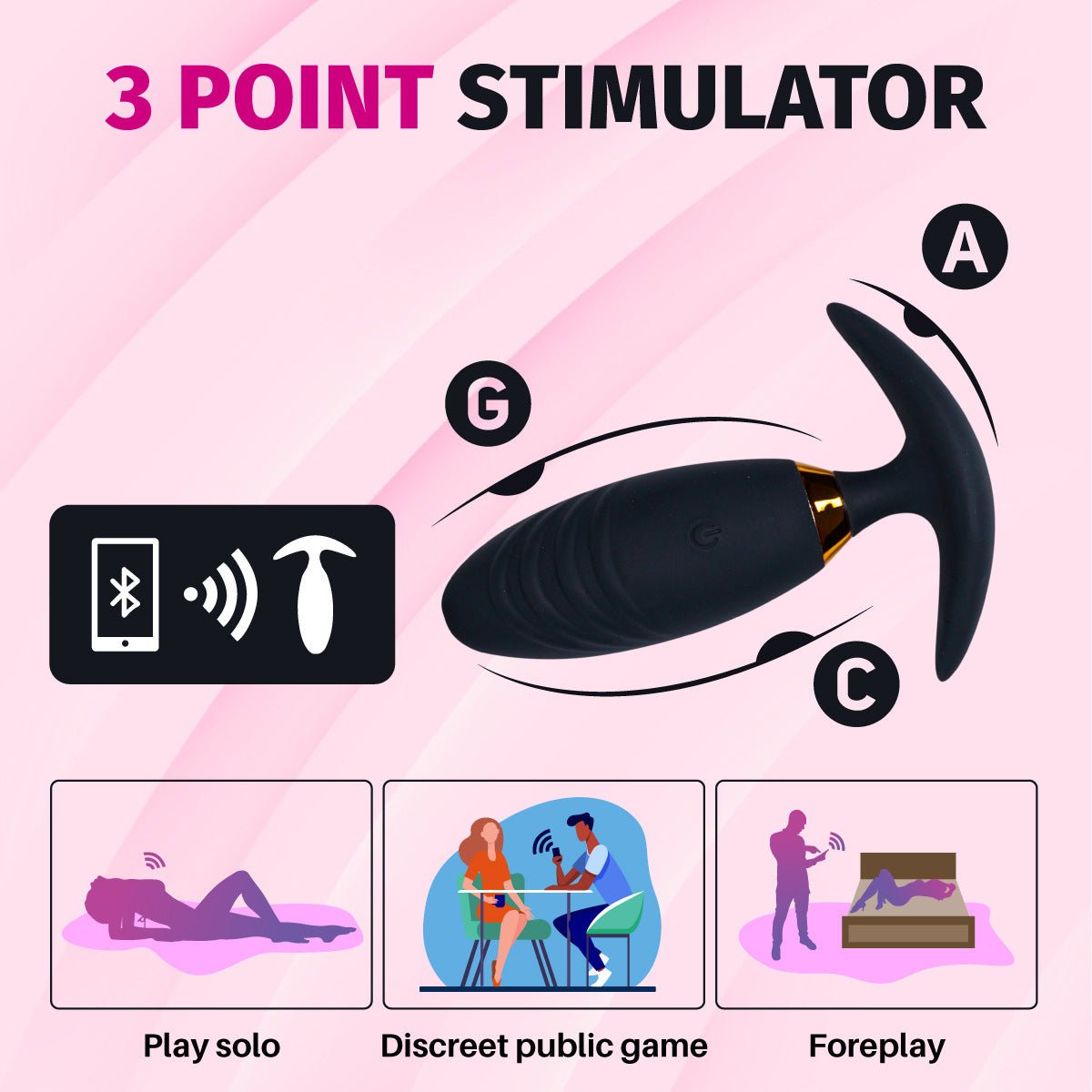 Sex Products APP Control Wavy Anal Vibrator - Lovetoys wholesales shop