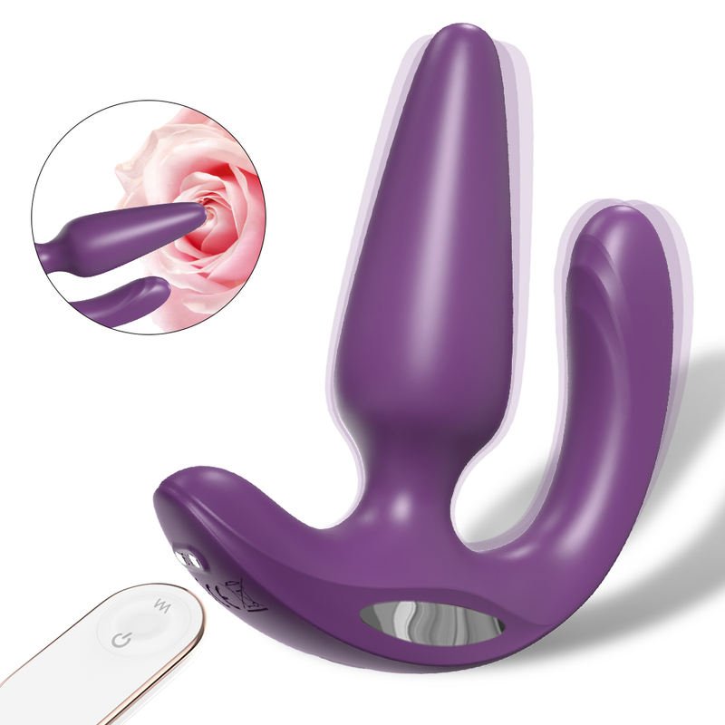 Sex Toy for Couples Double Vibration Stimulation Vagina Butt Plug Anal Plug - Lovetoys wholesales shop