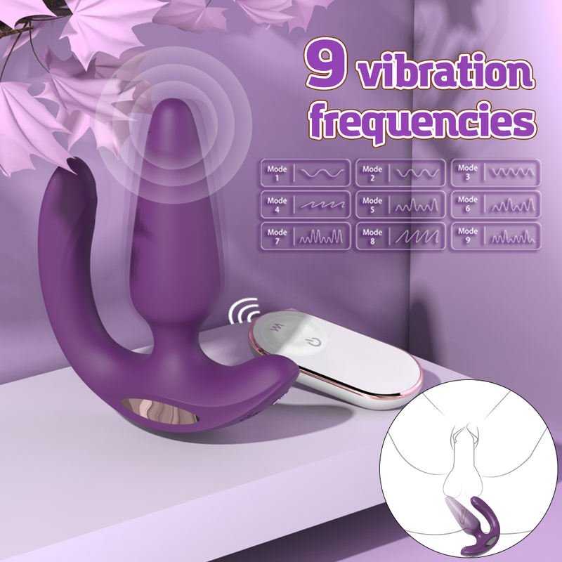 Sex Toy for Couples Double Vibration Stimulation Vagina Butt Plug Anal Plug - Lovetoys wholesales shop