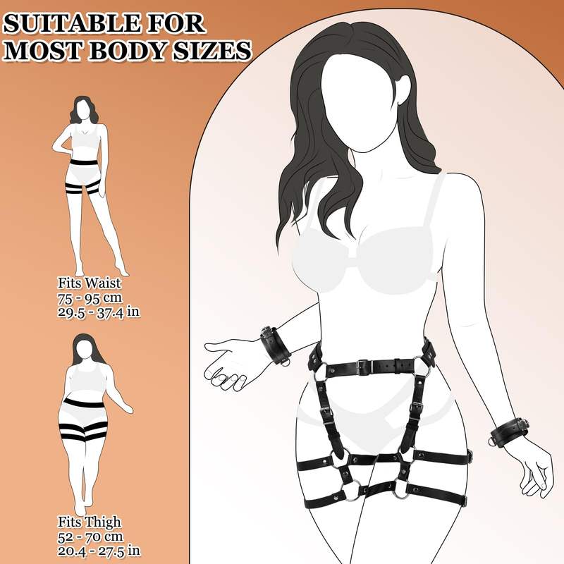 Sex Toys BDSM Bondage Hip Waist Harness Sex Restraints Set for Women - Lovetoys wholesales shop