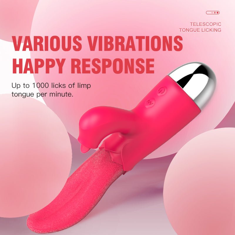Sex Toys Female Masturbation Clitoral Licking Tongue Vibrator - Lovetoys wholesales shop