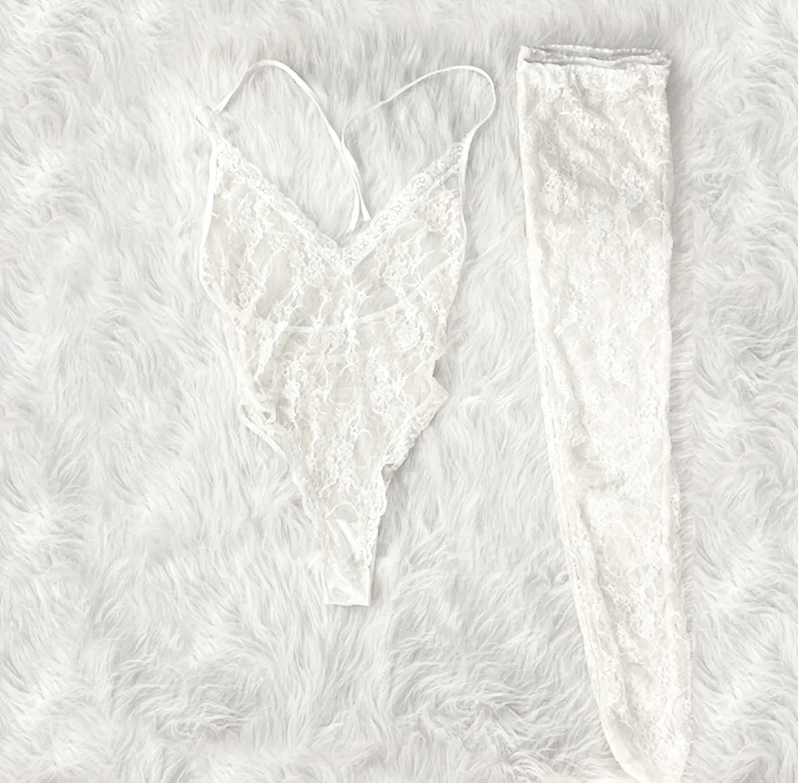 Sexy Deep VHalter Neck Sexy Underwear Stockings Set - Lovetoys wholesales shop