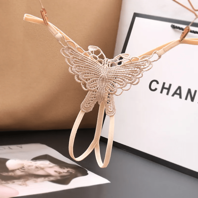 Sexy Hollow Butterfly Embroidery Low Waist Sexy Underwear - Lovetoys wholesales shop