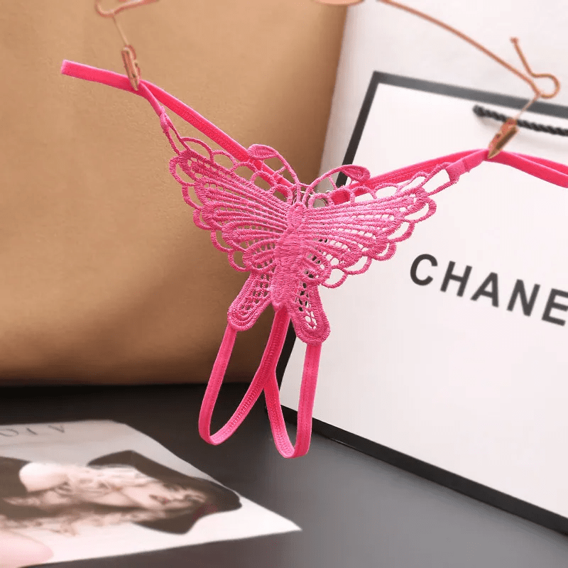 Sexy Hollow Butterfly Embroidery Low Waist Sexy Underwear - Lovetoys wholesales shop