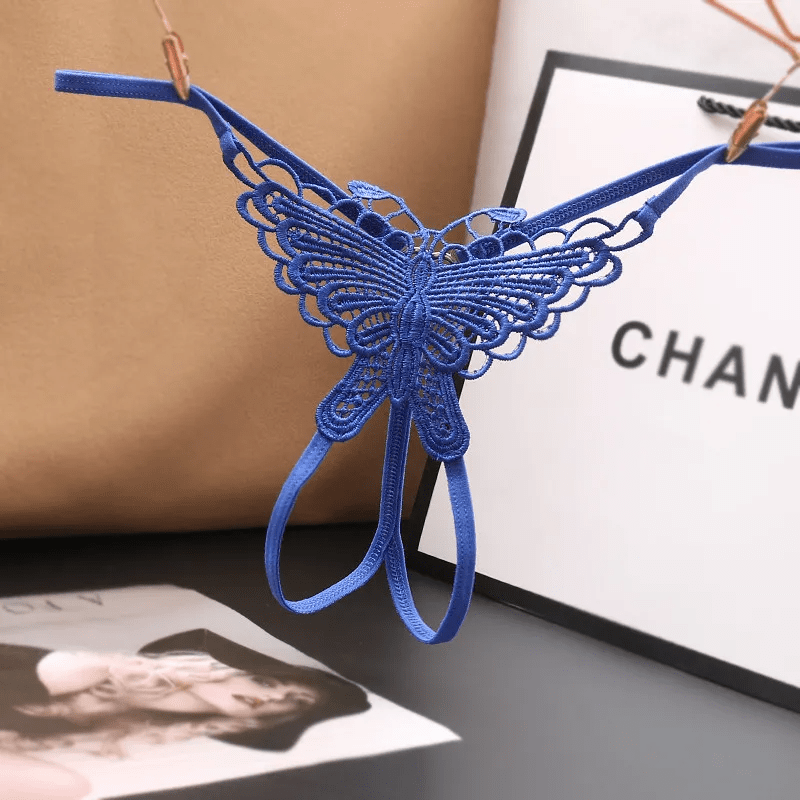 Sexy Hollow Butterfly Embroidery Low Waist Sexy Underwear - Lovetoys wholesales shop