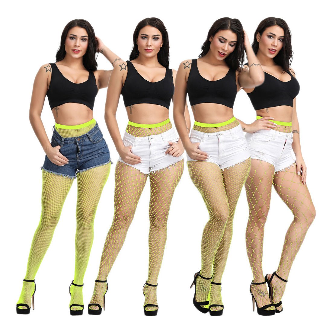 Sexy Solid Color Non - Slip Mesh High Waist Pantyhose - Lovetoys wholesales shop