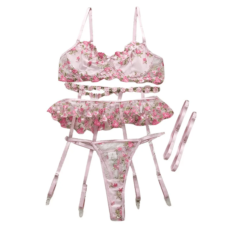 Sexy Women Floral Embroidered Lingerie - Lovetoys wholesales shop