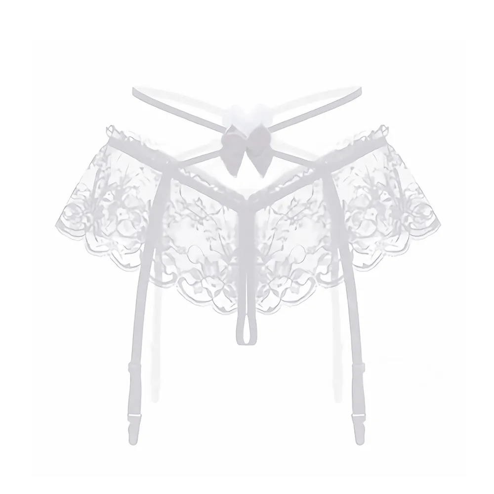 Sexy Women Solid Color Lace Bow Thong - Lovetoys wholesales shop