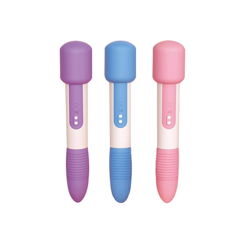 Silicone 9 Frequency Double Point Vibration Usb Charging Writing Brush Pen Shape Vibrators - Lovetoys wholesales shop
