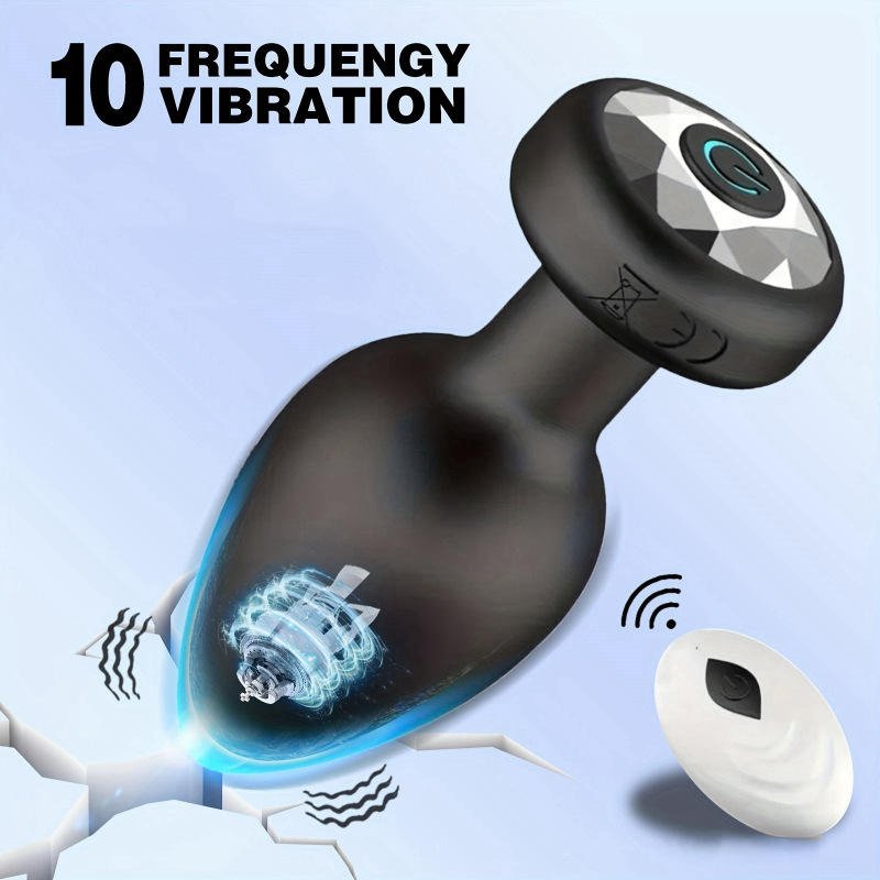 Silicone Toy Butt Plug Remote Control 10 Frequency Vibration Anal Plug - Lovetoys wholesales shop