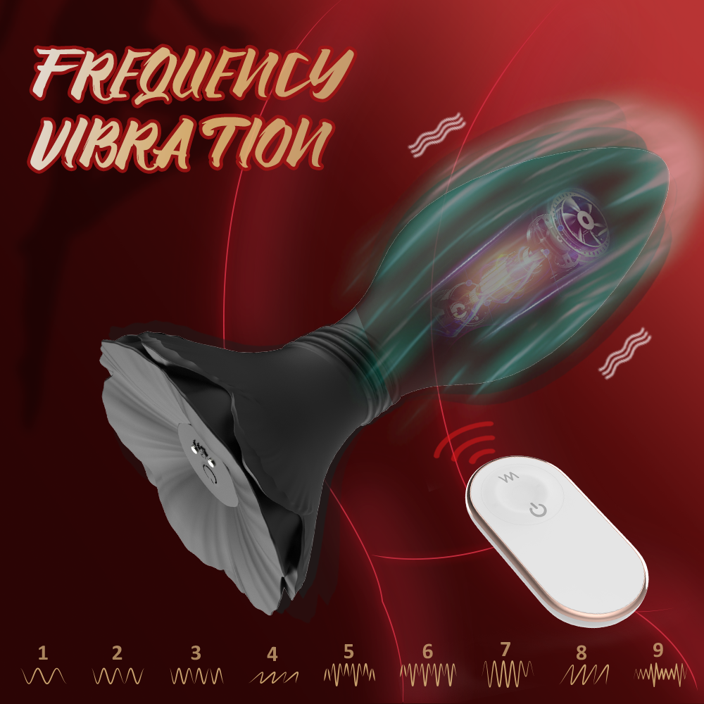 Anal Plug Training Rose Female Anal Toys Thin with Remote Control for Men