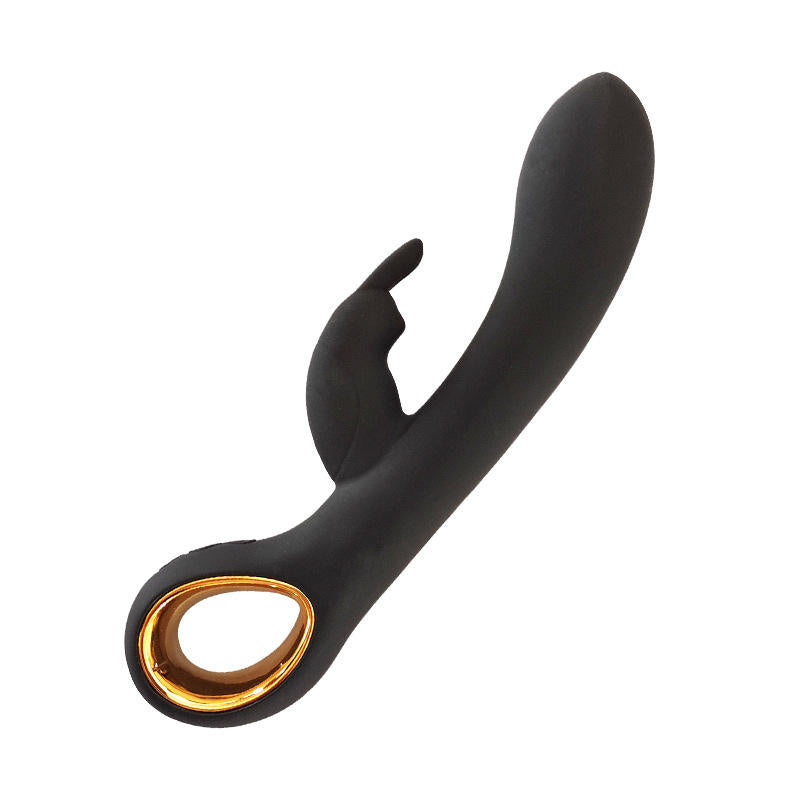 Heated Rabbit Double Headed Vibrator Women Masturbation Sex Toys