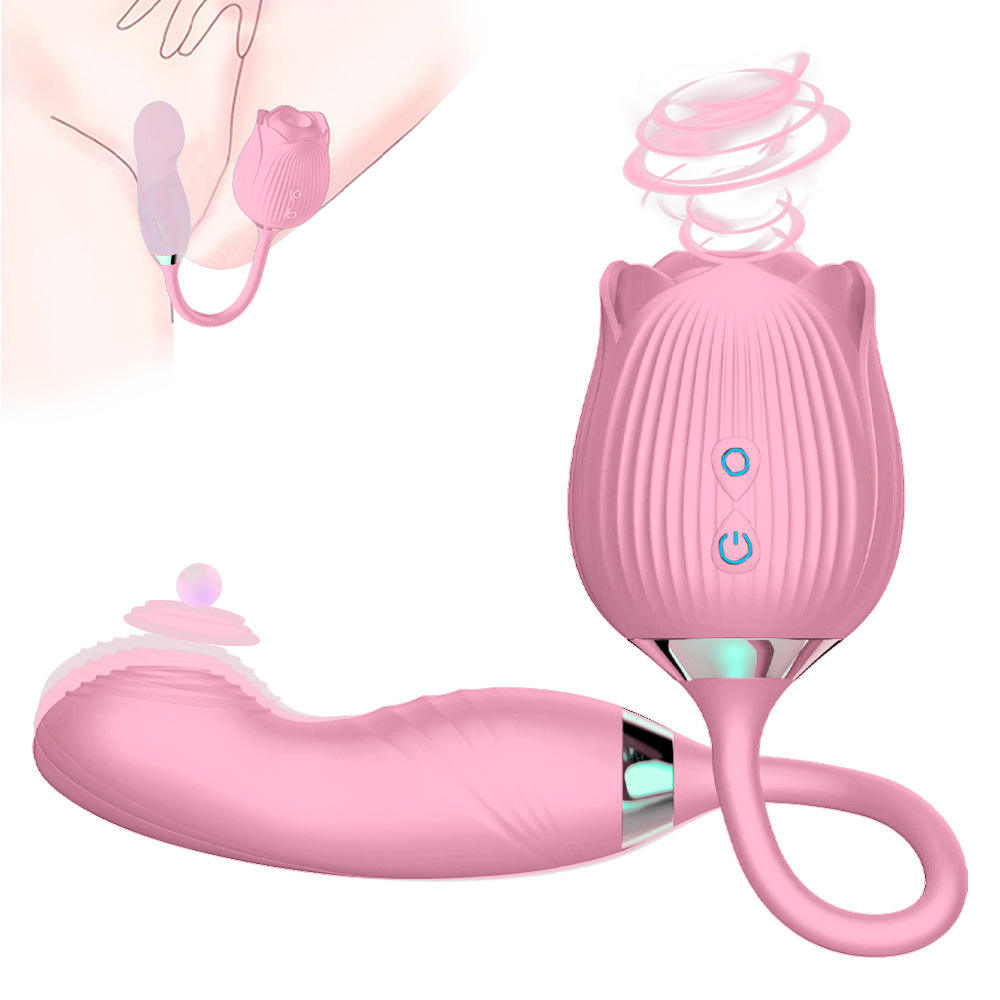 3 in 1 Rose Sex Stimulus Vibrator for Woman