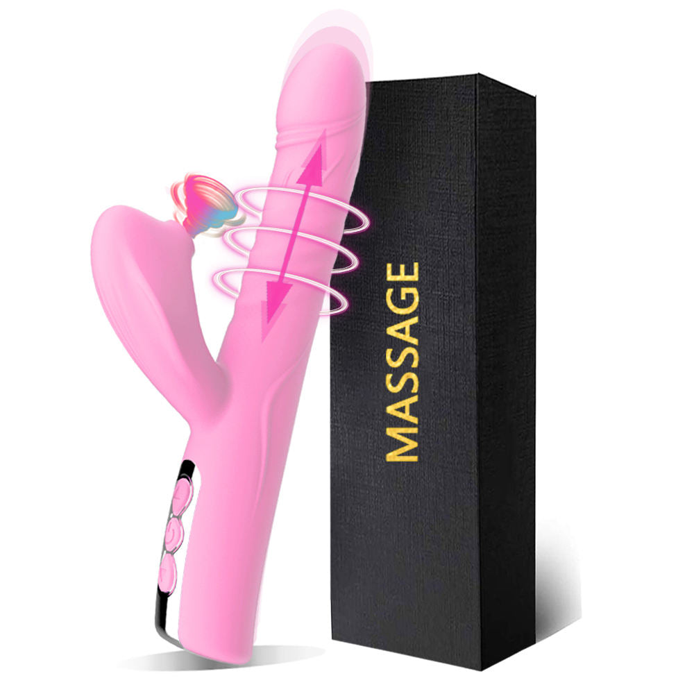 Powerful 8 Frequency Stretching 5-Frequency Sucking Vibration Women Handheld Vibrator Sex Toy