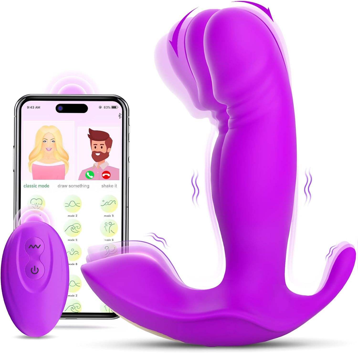 Wearable G-spot Dildo Vibrator Adult Sex APP Remote Control Panty Mini Vibrator