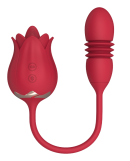 3 in 1 Tongue Licking Rose Sucking Toy Vibrator for Woman