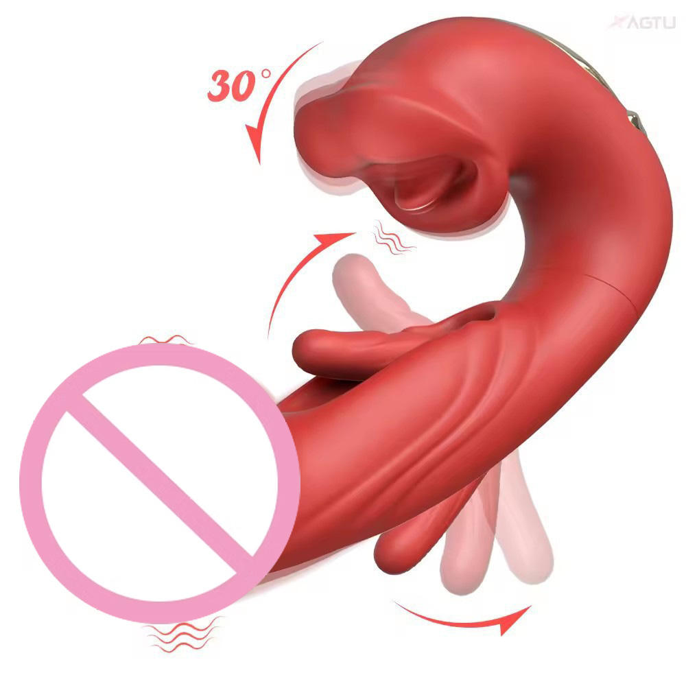 Unique Licking Sucking Mode G-spot Flapping Female Masturbation Vagina Vibrator