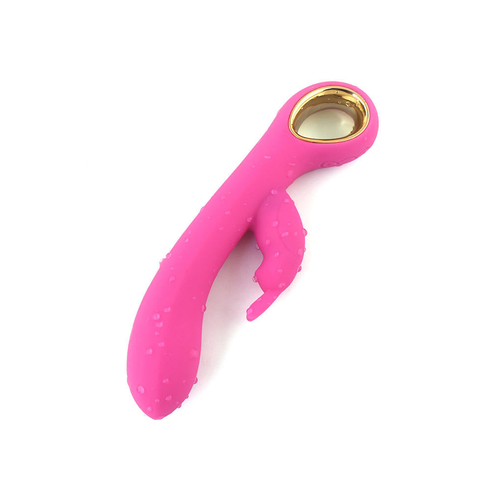 Heated Rabbit Double Headed Vibrator Women Masturbation Sex Toys