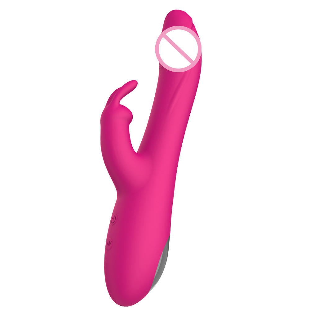 Rechargeable Double G-spot Rabbit Vibrating Vibrator Female Sex Toys