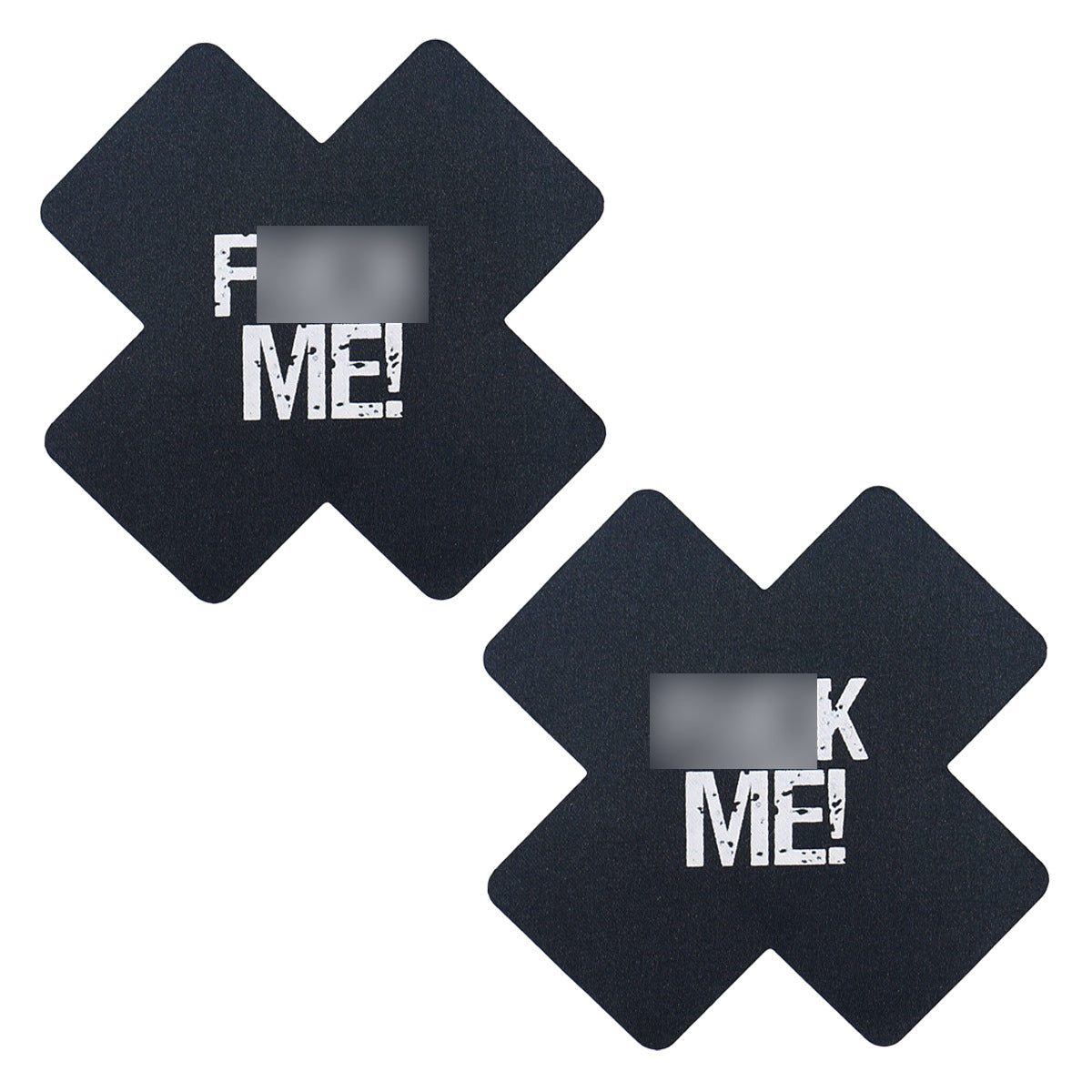 "FUCK ME" Cross style Nipple Pasties