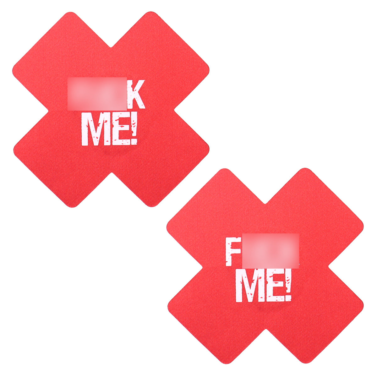 "FUCK ME" Cross style Nipple Pasties