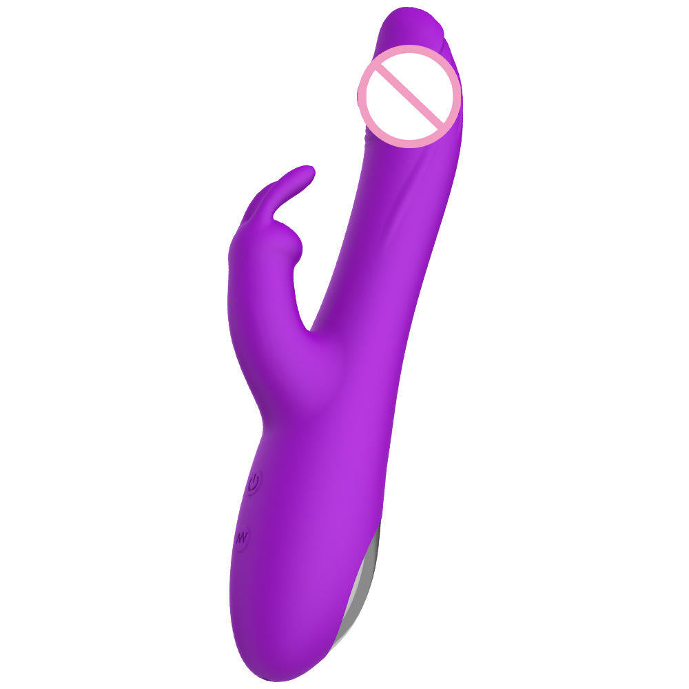 Rechargeable Double G-spot Rabbit Vibrating Vibrator Female Sex Toys