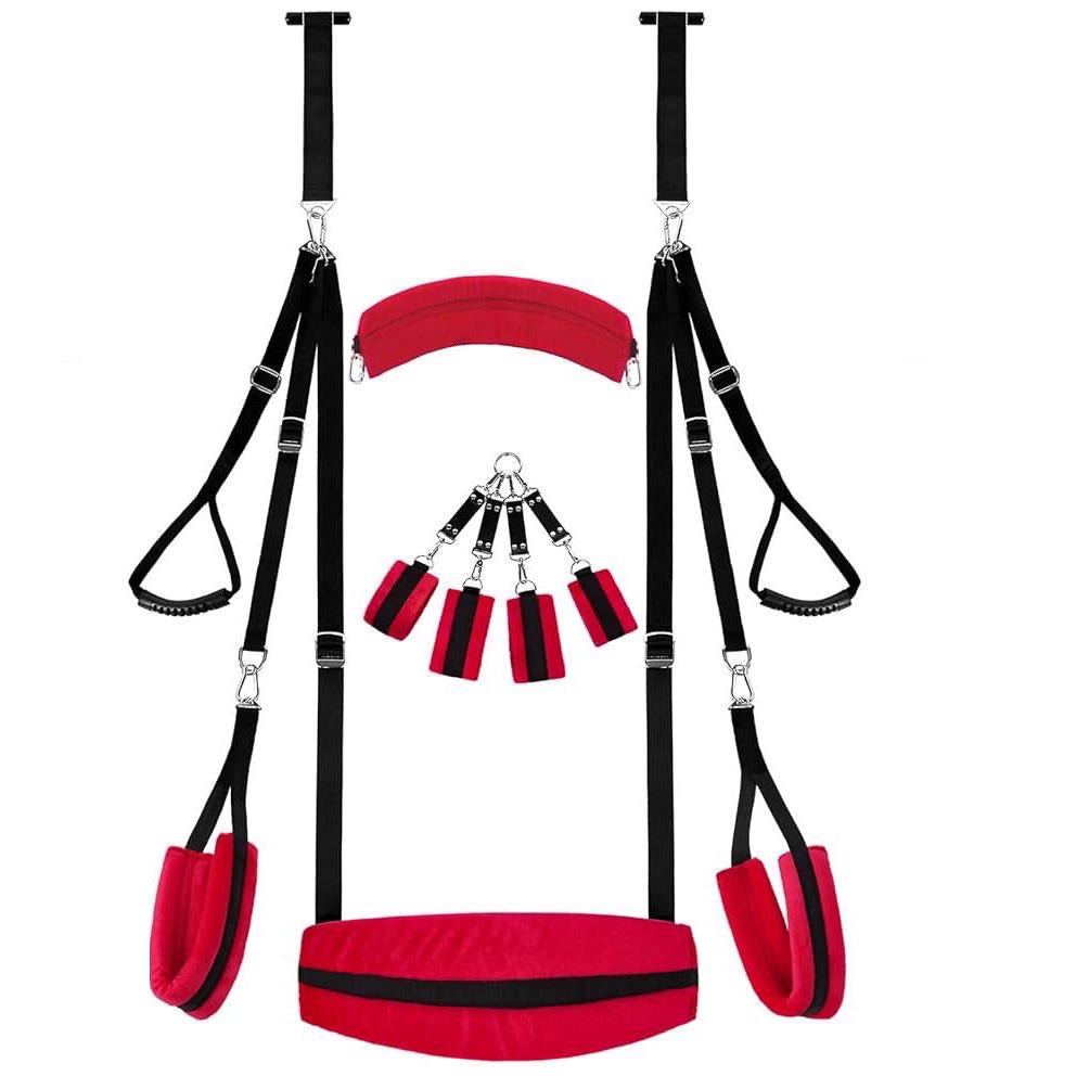 SM Door Swing Sex Restraint Adjustable Sex Sling Neck Strap Handcuffs Bondage Swing - Lovetoys wholesales shop