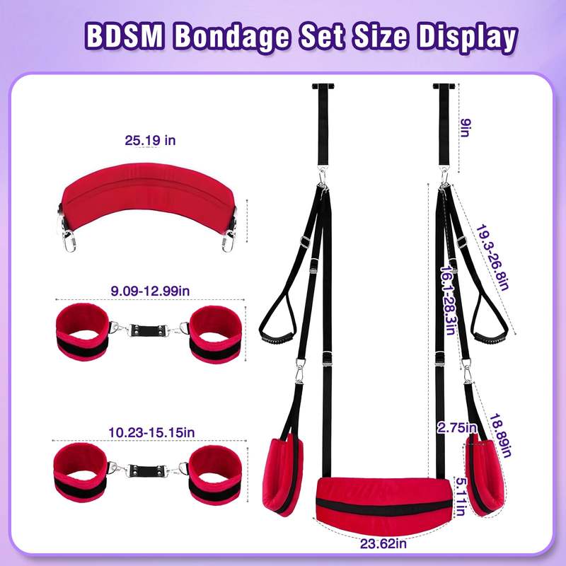 SM Door Swing Sex Restraint Adjustable Sex Sling Neck Strap Handcuffs Bondage Swing - Lovetoys wholesales shop
