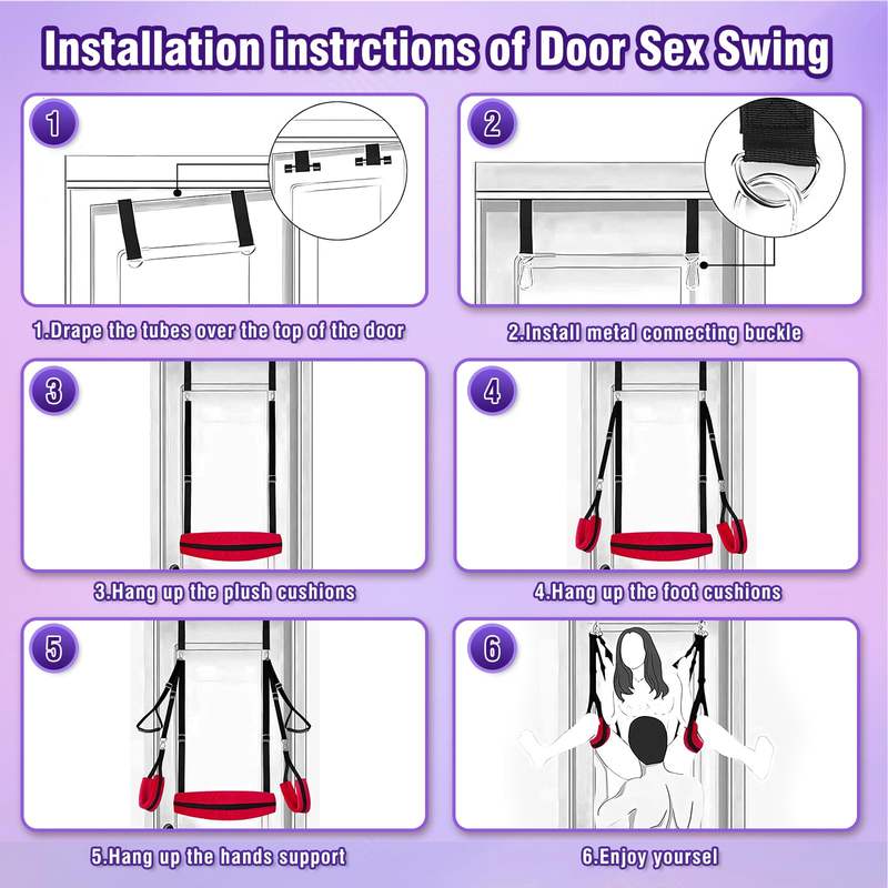 SM Door Swing Sex Restraint Adjustable Sex Sling Neck Strap Handcuffs Bondage Swing - Lovetoys wholesales shop