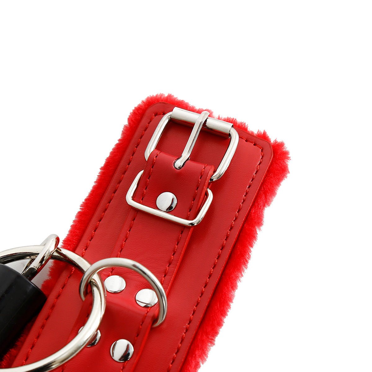 SM Handcuffs Villus Lined Metal Bar Cuffs - Lovetoys wholesales shop