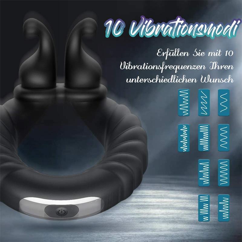 Snails Vibrating Dual Penis Ring - Lovetoys wholesales shop