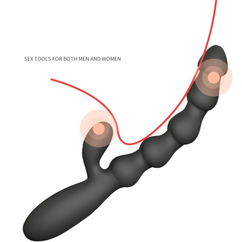 Soft Silicone Dual Motor Vibraing Anal Beads - Lovetoys wholesales shop