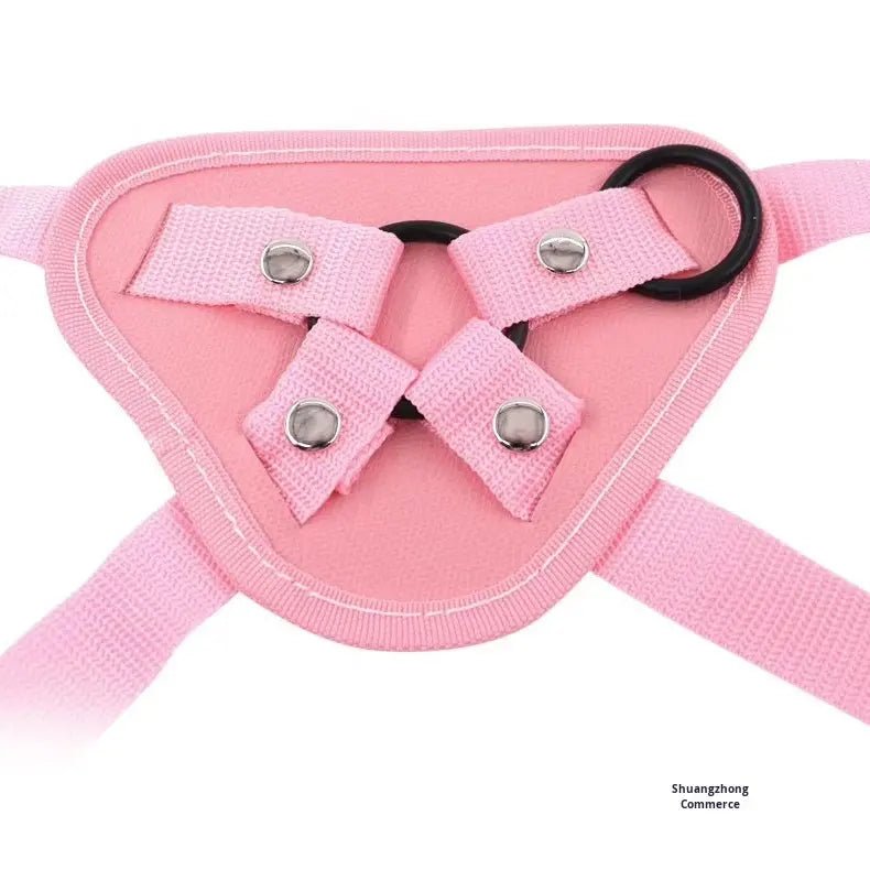 Strap on Harness Belt with O Ring Universal Dildo Holder Leather Nylon Strap - Lovetoys wholesales shop