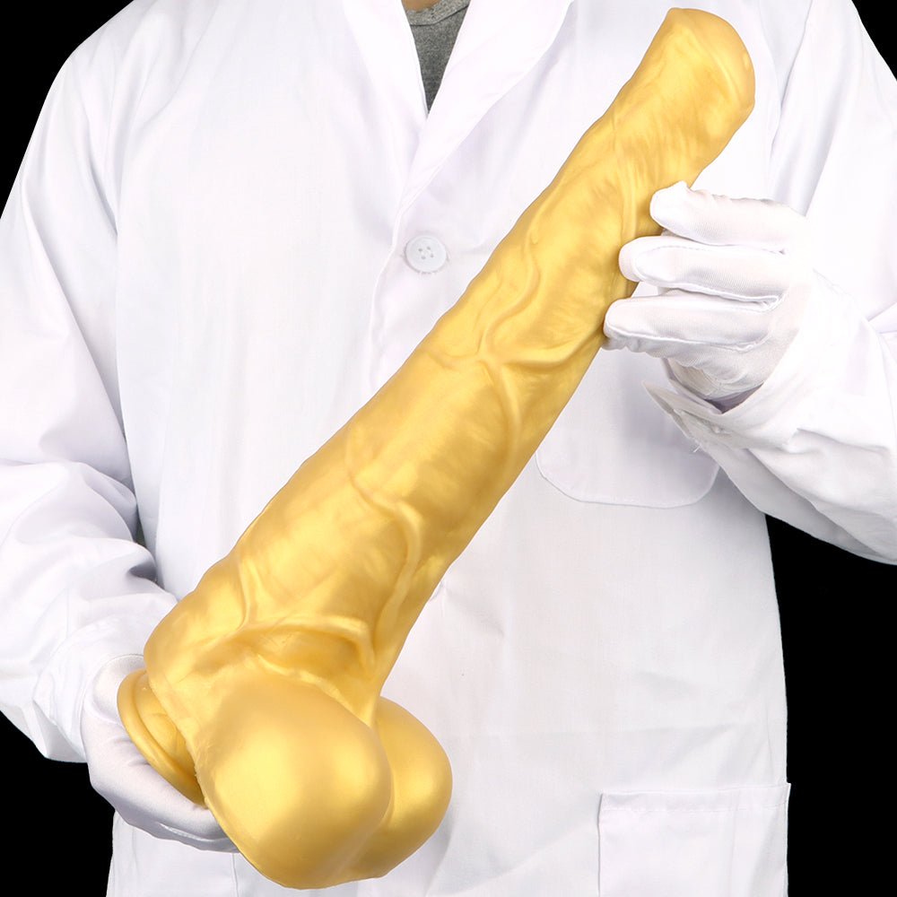 StudHorse Realistic Curved Dildo - Golden - Lovetoys wholesales shop