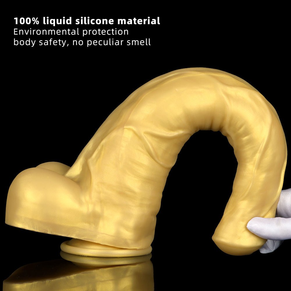 StudHorse Realistic Curved Dildo - Golden - Lovetoys wholesales shop