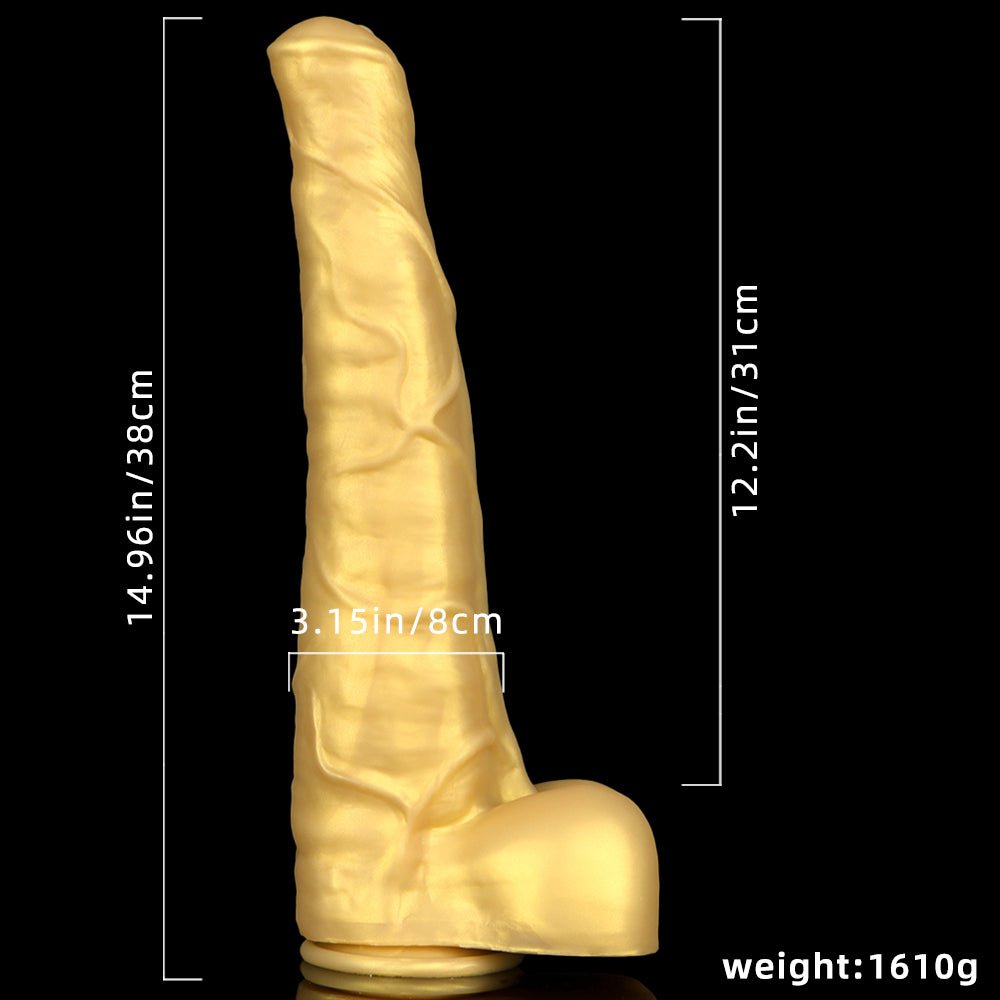 StudHorse Realistic Curved Dildo - Golden - Lovetoys wholesales shop