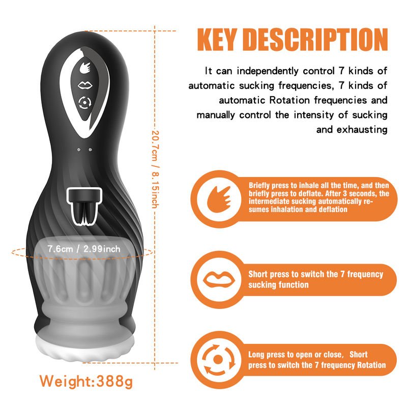 Sucking Masturbator Man Oral Masturbation Cup for Vagina - Lovetoys wholesales shop