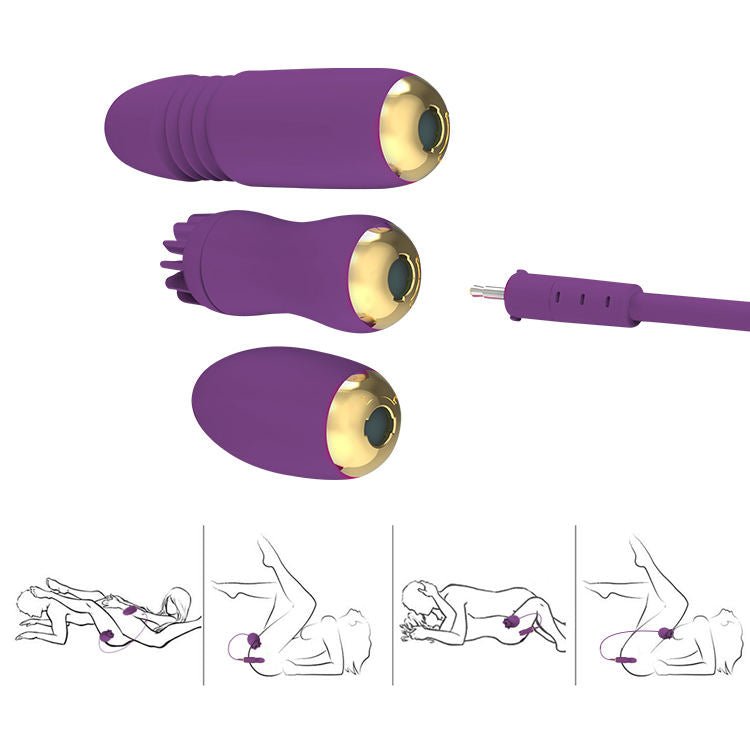 Sucking Rotating Telescopion Rose Dildo Vibrator Vagina Massager Sex Toy - Lovetoys wholesales shop