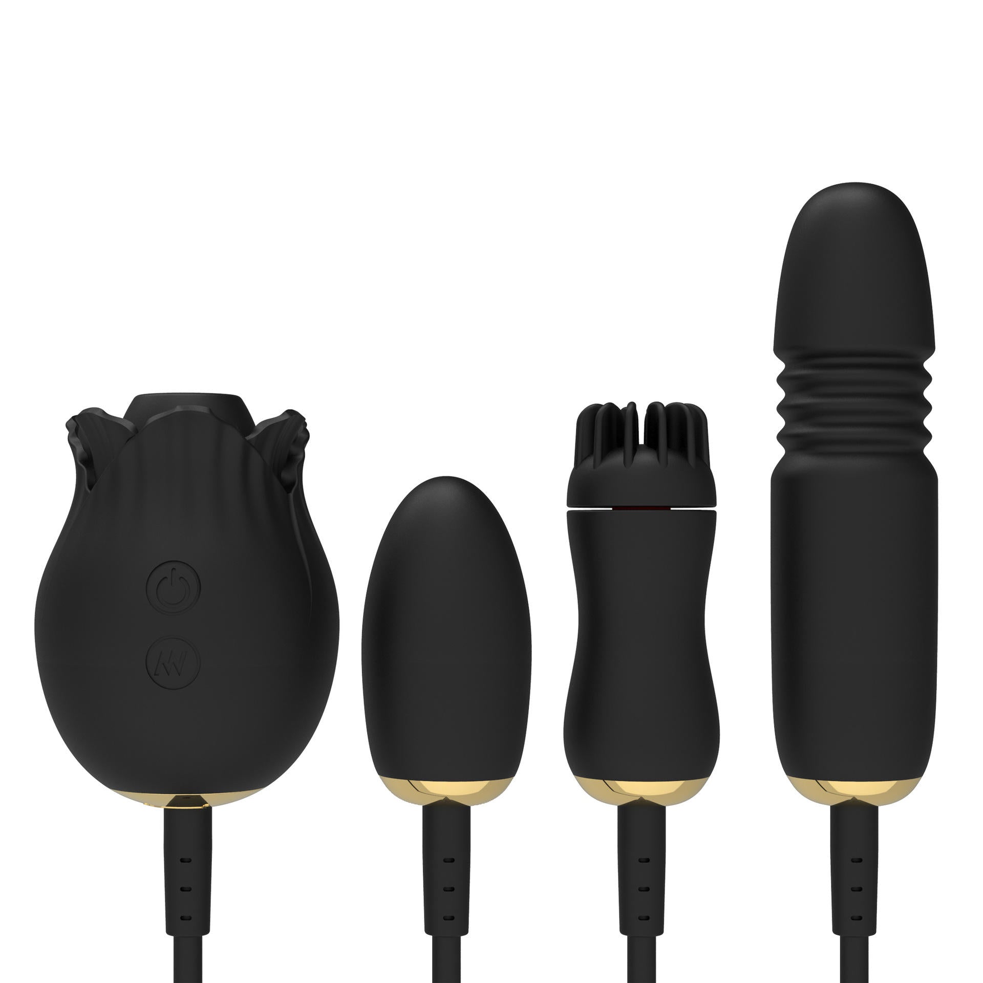Sucking Rotating Telescopion Rose Dildo Vibrator Vagina Massager Sex Toy - Lovetoys wholesales shop