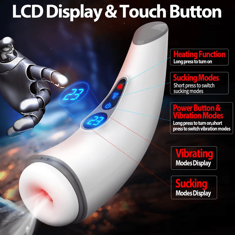 Sucking Vibration Heating Pronunciation Male Masturbation Cup - Lovetoys wholesales shop