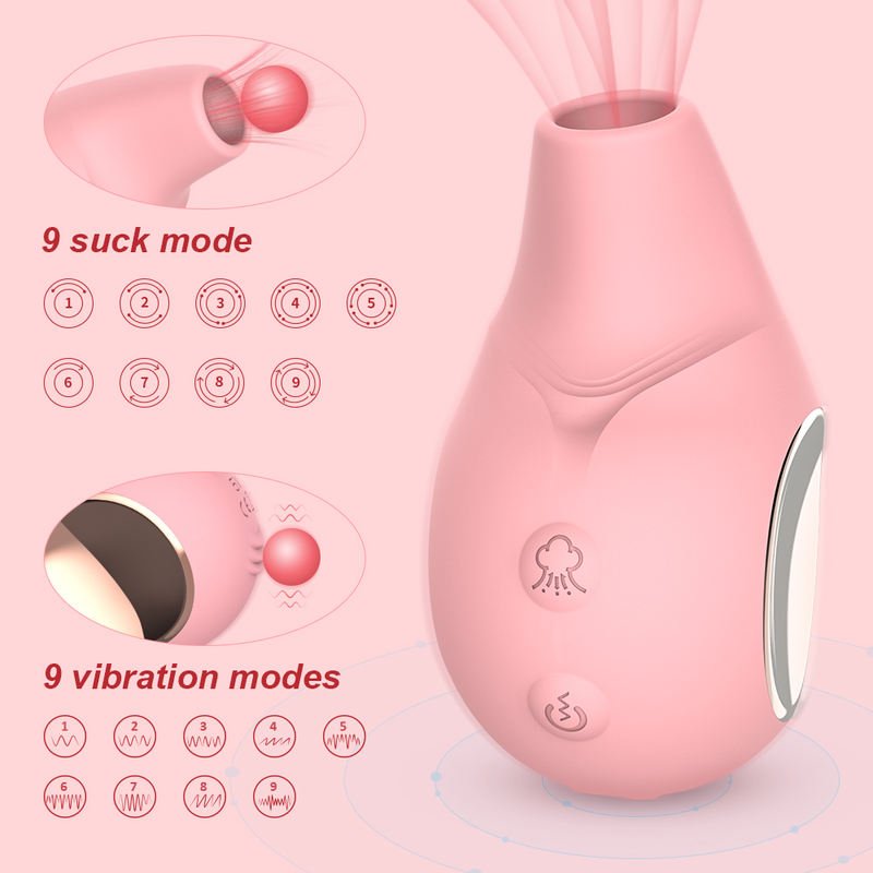 Sucking Vibrator 9 Vibration and 9 Sucking Modes Nipple Clitoral Stimulator Vibrators - Lovetoys wholesales shop