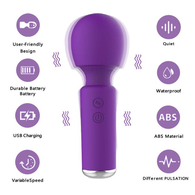 Super Vibration Stick Mini AV Wand Vibrator Female Sex Toys Masturbation Massage Stick - Lovetoys wholesales shop