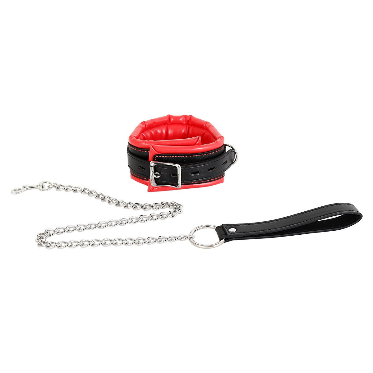 Thick Black And Red Bondage Collar - Lovetoys wholesales shop