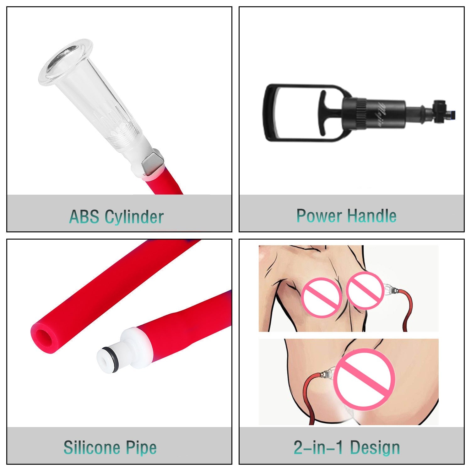 Three Cup Nipple Enhancement Pump - Lovetoys wholesales shop