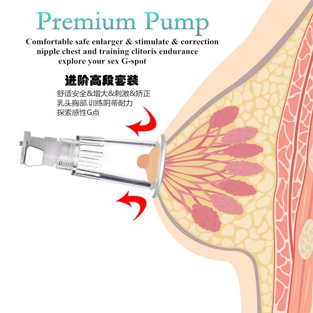 Three Cup Nipple Enhancement Pump - Lovetoys wholesales shop