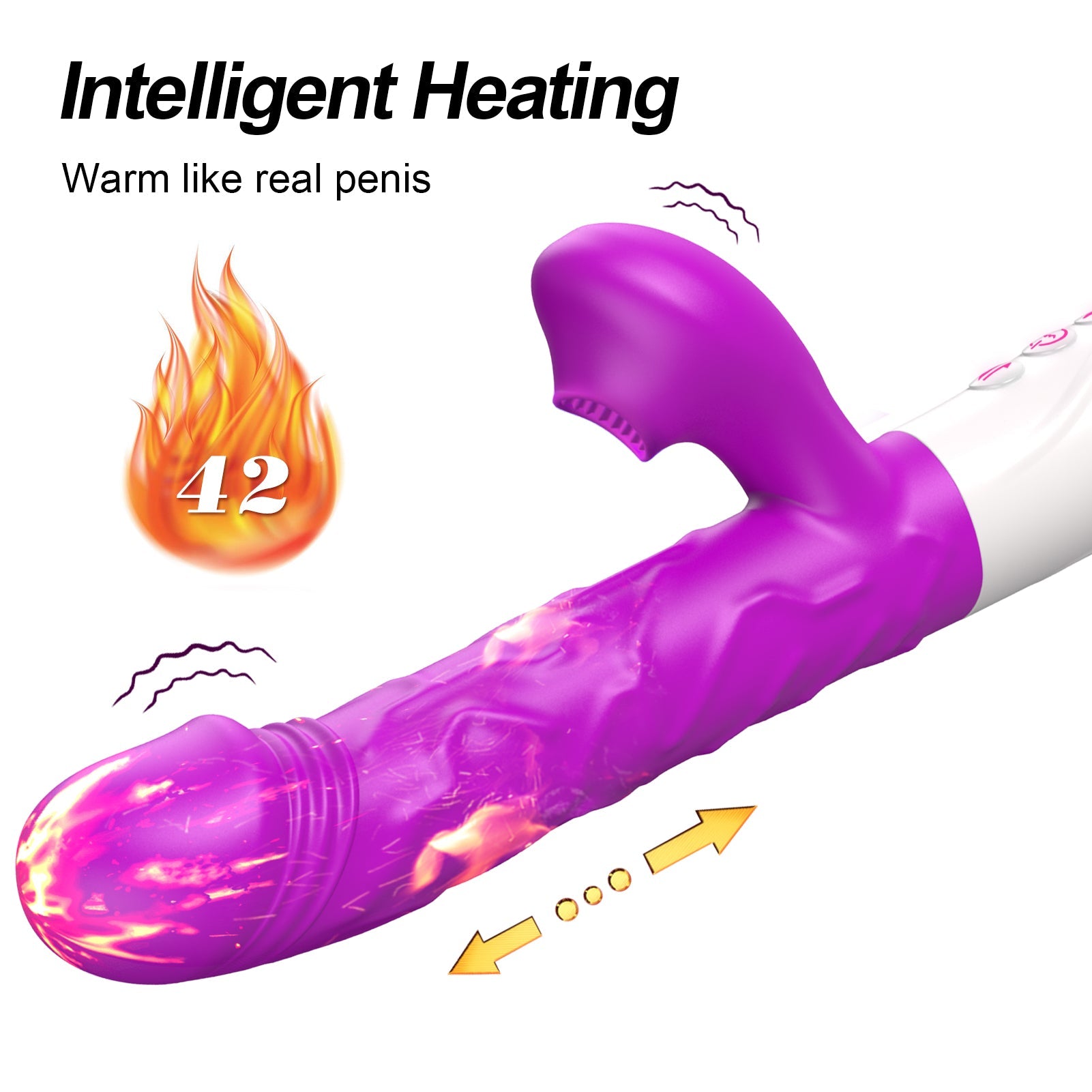 Thrusting Sucking Rabbit Vibrator - Lovetoys wholesales shop