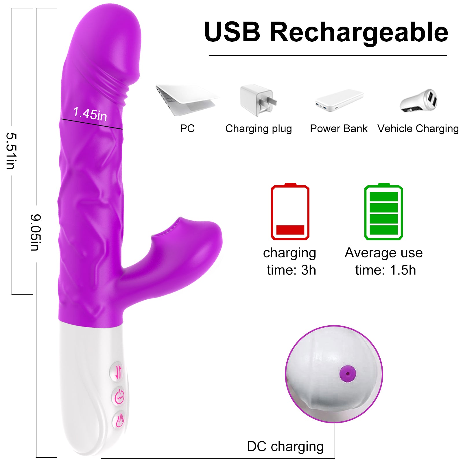Thrusting Sucking Rabbit Vibrator - Lovetoys wholesales shop