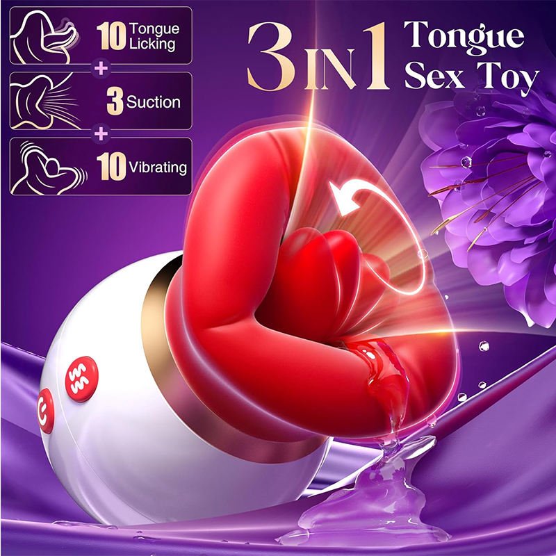 Tongue Licking and Sucking Clit Sucking Vibrator - Lovetoys wholesales shop