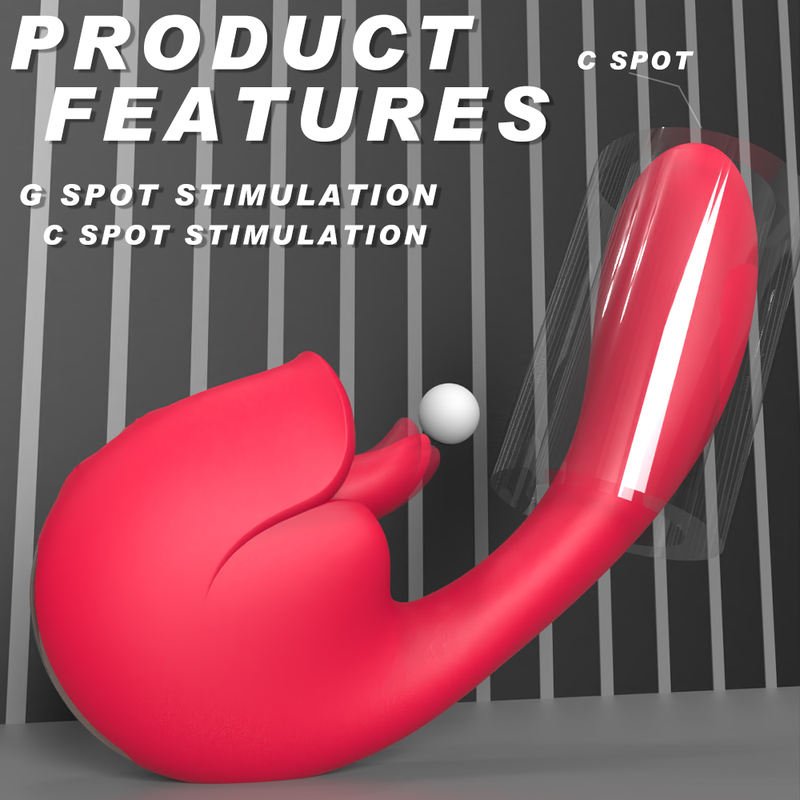 Tongue Licking Vibration Soothing Massage and Masturbator Sex Vibrator - Lovetoys wholesales shop