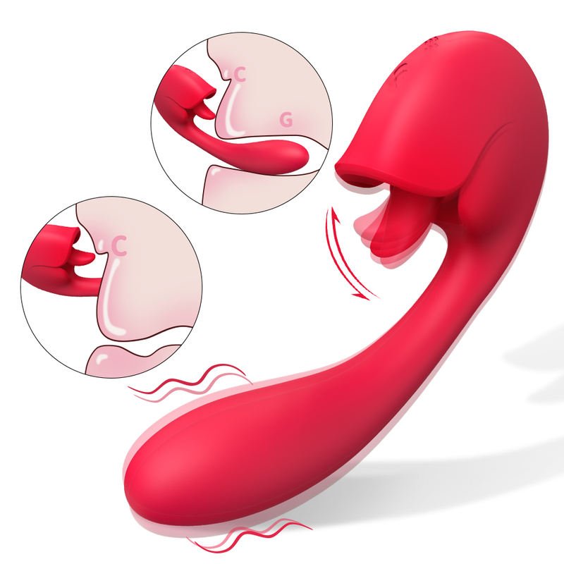 Tongue Licking Vibration Soothing Massage and Masturbator Sex Vibrator - Lovetoys wholesales shop